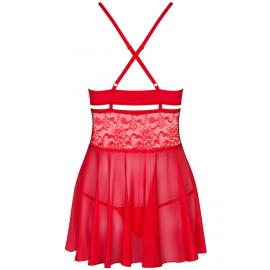 Комплект Obsessive 838-BAB-3 babydoll (Красный, L/XL) - 4