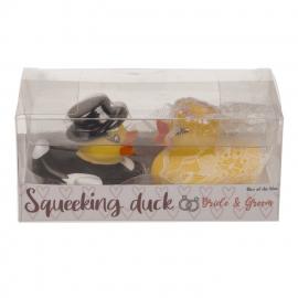 Іграшка качки, наречений і наречена Squeaking ducks, Bride & Groom 6см - 5