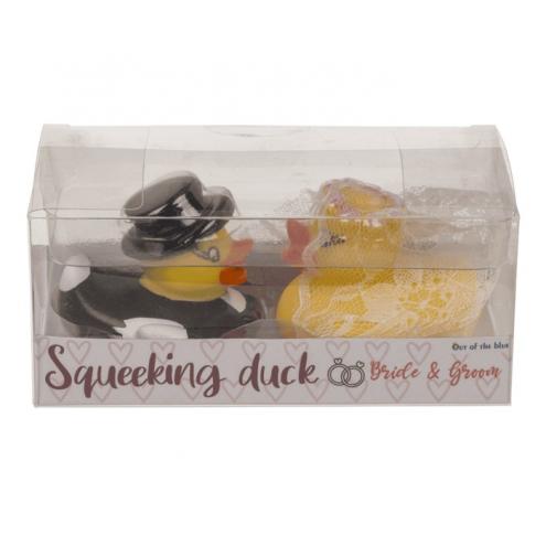 Іграшка качки, наречений і наречена Squeaking ducks, Bride & Groom 6см