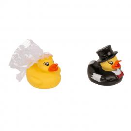 Іграшка качки, наречений і наречена Squeaking ducks, Bride & Groom 6см - 5