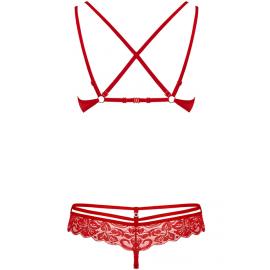 Комплект Obsessive 860-SET-3 set (Червоний, S/M) - 4