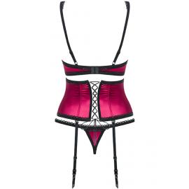 Комплект Obsessive 861-SEG-5 set (Малиновий з чорним, S/M) - 4