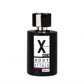 Мужские духи с феромонами - Aurora X Phero Men Body Attack Violet, 50 мл - 2
