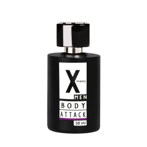 Мужские духи с феромонами - Aurora X Phero Men Body Attack Violet, 50 мл