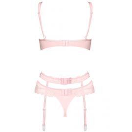 Комплект Obsessive Heartina set (Ніжно-рожевий, L/XL) - 4