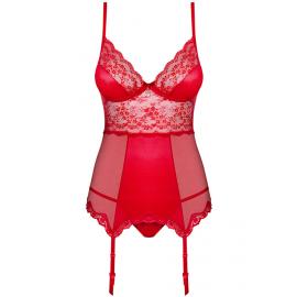 Комплект Obsessive Lovica corset (Красный, XXL) - 3