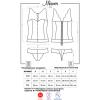 Комплект Obsessive Miamor corset (Бордовий, S/M)