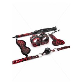 Набір для БДСМ ігор 5 Pieces Leopard Bondage Set - 1