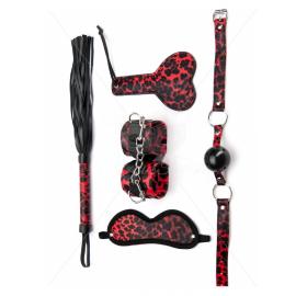 Набір для БДСМ ігор 5 Pieces Leopard Bondage Set - 3