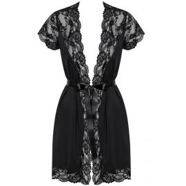 Пеньюар Obsessive 810-PEI-1 peignoir (Чорний, XXL) - 5