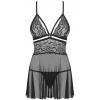 Комплект Obsessive 838-BAB-1 babydoll (Чорний, XXL)