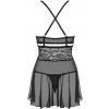 Комплект Obsessive 838-BAB-1 babydoll (Чорний, XXL)