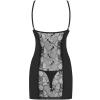 Комплект Obsessive Heartina chemise (Чорний, L/XL)