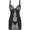 Комплект Obsessive Heartina chemise (Чорний, L/XL)