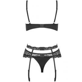 Комплект Obsessive Heartina set (Чорний, L/XL) - 4