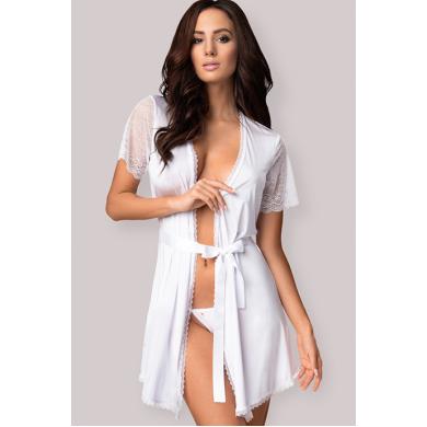 Комплект Obsessive Miamor robe (Білий, L/XL)