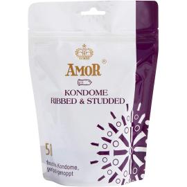 Презервативы - Amor Ribbed Studded, 50 шт. - 2