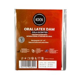 Латексная салфетка для орального секса - EXS Oral Latex Dam Cola Scented