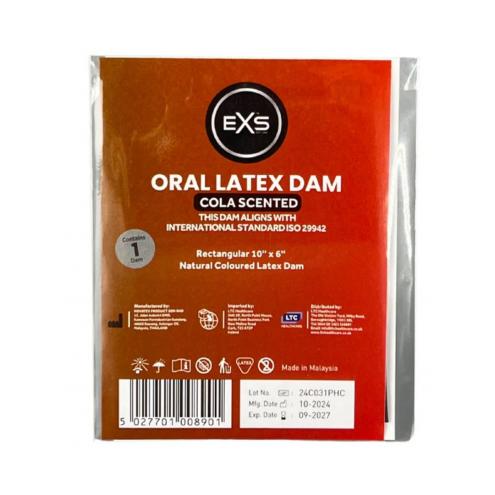 Латексная салфетка для орального секса - EXS Oral Latex Dam Cola Scented