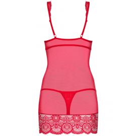 Комплект Obsessive 853-CHE-3 chemise (Червоний, L/XL) - 4
