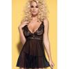 Комплект Obsessive Idillia babydoll (Чорний, L/XL)