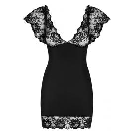 Комплект Obsessive Idillia chemise (Чорний, S/M) - 4