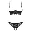 Комплект Obsessive Letica set otwarte (Черный, L/XL)