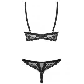 Комплект Obsessive Letica set otwarte (Чорний, S/M) - 5