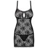 Комплект Obsessive Behindy babydoll (Черный, L/XL)