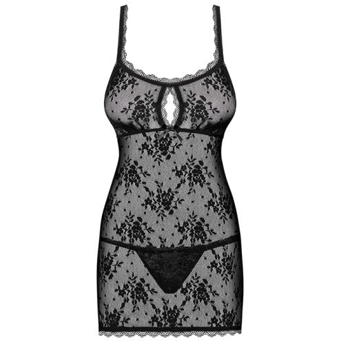 Комплект Obsessive Behindy babydoll (Черный, L/XL)