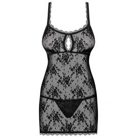 Комплект Obsessive Behindy babydoll (Чорний, S/M) - 3