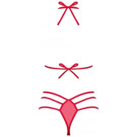 Комплект Obsessive Giftella set (Червоний, L/XL) - 4