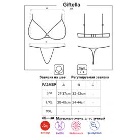 Комплект Obsessive Giftella set (Червоний, L/XL) - 3