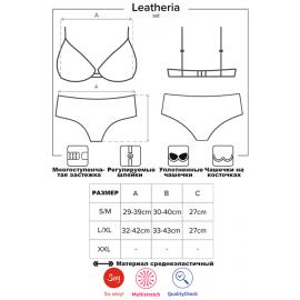 Комплект Obsessive Leatheria set (Чорний, S/M) - 4