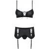 Комплект Obsessive Rebella garter belt set (Черный, S/M)