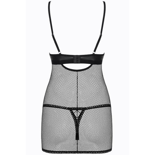 Комплект Obsessive Rebella chemise (Черный, S/M)