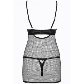Комплект Obsessive Rebella chemise (Чорний, S/M) - 3