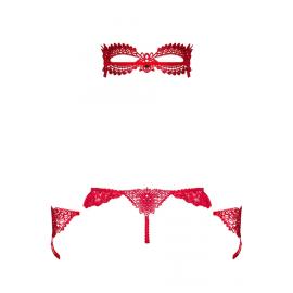 Комплект Obsessive Hetea set (Червоний, L/XL) - 3