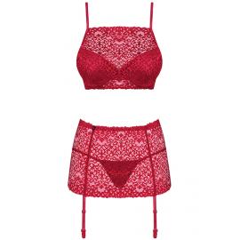 Комплект Obsessive Lividia set (Красный, S/M) - 2