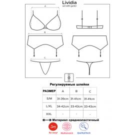 Комплект Obsessive Lividia set (Красный, S/M) - 5