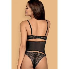 Комплект Obsessive Contica corset (Чорний, L/XL) - 2