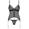 Комплект Obsessive Contica corset (Чорний, L/XL)