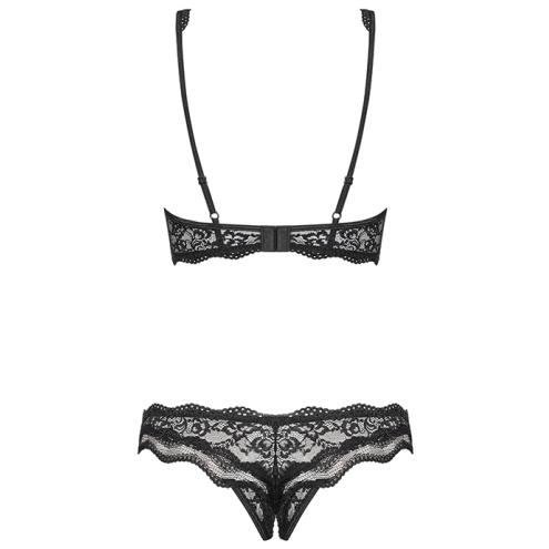 Комплект Obsessive Luvae set otwarty (Чорний, S/M)