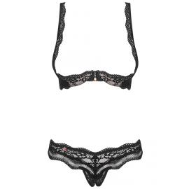 Комплект Obsessive Luvae set otwarty (Чорний, L/XL) - 2