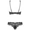 Комплект Obsessive Luvae set otwarty (Чорний, S/M)