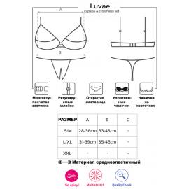 Комплект Obsessive Luvae set otwarty (Чорний, L/XL) - 4