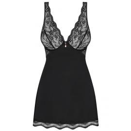 Комплект Obsessive Luvae babydoll (Чорний, S/M) - 5