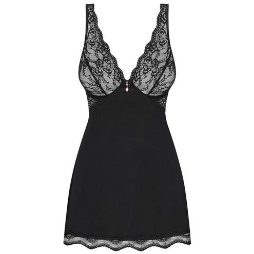 Комплект Obsessive Luvae babydoll (Чорний, S/M)