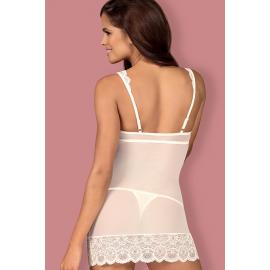 Комплект Obsessive 853-CHE-2 chemise (Екрі, S/M) - 2