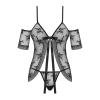 Комплект Obsessive Jennifairy babydoll (Черный, L/XL)